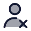 Userremove icon with duotone rounded style