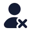 Userremove icon with solid rounded style