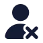Userremove icon with solid standard style
