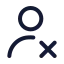Userremove icon with stroke standard style
