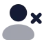 Userremove icon with bulk rounded style