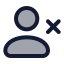 Userremove icon with duotone rounded style