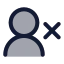 Userremove icon with duotone rounded style