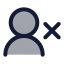 Userremove icon with duotone standard style