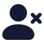 Userremove icon with solid rounded style