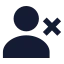 Userremove icon with solid sharp style