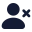 Userremove icon with solid standard style