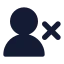 Userremove icon with solid standard style