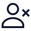Userremove icon with stroke standard style