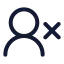Userremove icon with stroke standard style