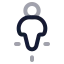 Userroadside icon with twotone rounded style