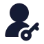 Userroundkey icon with solid rounded style