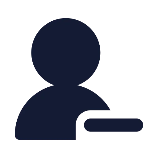 User Round Minus Icon in Solid Rounded style