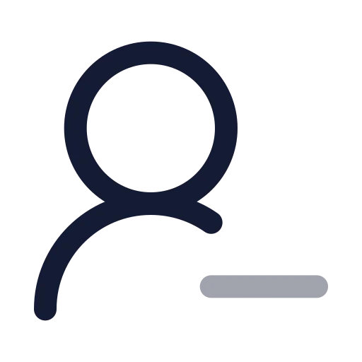 User Round Minus Icon in Twotone Rounded style