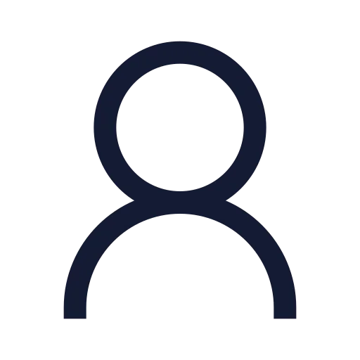 User Round Icon in Stroke Sharp style