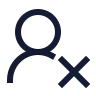User Round X icon preview