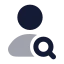 Usersearch icon with bulk rounded style