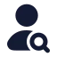 Usersearch icon with solid rounded style
