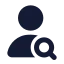 Usersearch icon with solid standard style