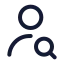 Usersearch icon with stroke standard style
