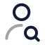 Usersearch icon with twotone rounded style