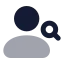 Usersearch icon with bulk rounded style