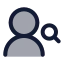 Usersearch icon with duotone rounded style