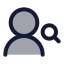 Usersearch icon with duotone standard style