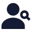 Usersearch icon with solid sharp style