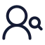 Usersearch icon with stroke standard style