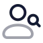 Usersearch icon with twotone rounded style
