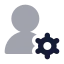 Usersettings icon with bulk rounded style