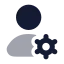 Usersettings icon with bulk rounded style