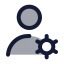Usersettings icon with duotone standard style