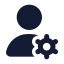 Usersettings icon with solid standard style