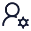 Usersettings icon with stroke standard style