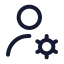 Usersettings icon with stroke standard style