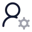 Usersettings icon with twotone rounded style