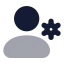 Usersettings icon with bulk rounded style