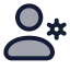 Usersettings icon with duotone rounded style