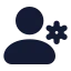 Usersettings icon with solid rounded style