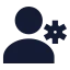 Usersettings icon with solid sharp style