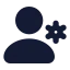 Usersettings icon with solid standard style