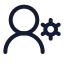 Usersettings icon with stroke rounded style