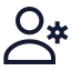 Usersettings icon with stroke sharp style