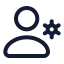 Usersettings icon with stroke standard style