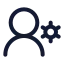 Usersettings icon with stroke standard style