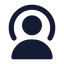 Usersharing icon with solid rounded style