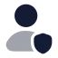 Usershield icon with bulk rounded style
