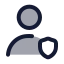 Usershield icon with duotone rounded style